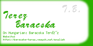 terez baracska business card